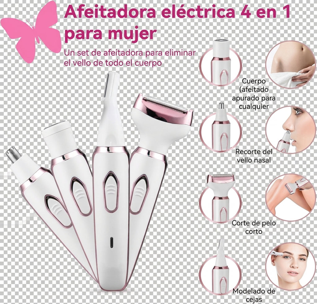 DEPILADORA 4 EN 1 PARA MUJER