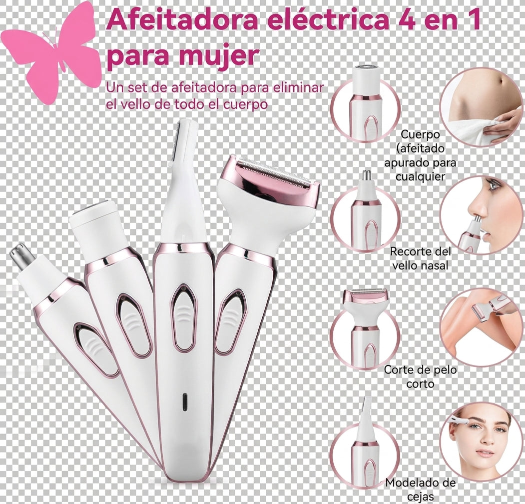 DEPILADORA 4 EN 1 PARA MUJER